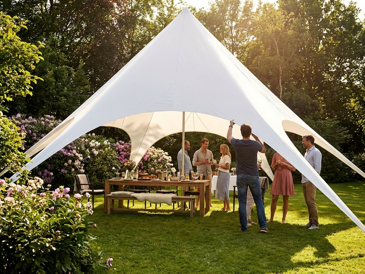 White gazebo roof cover 6x6 m for outdoor events - product detail