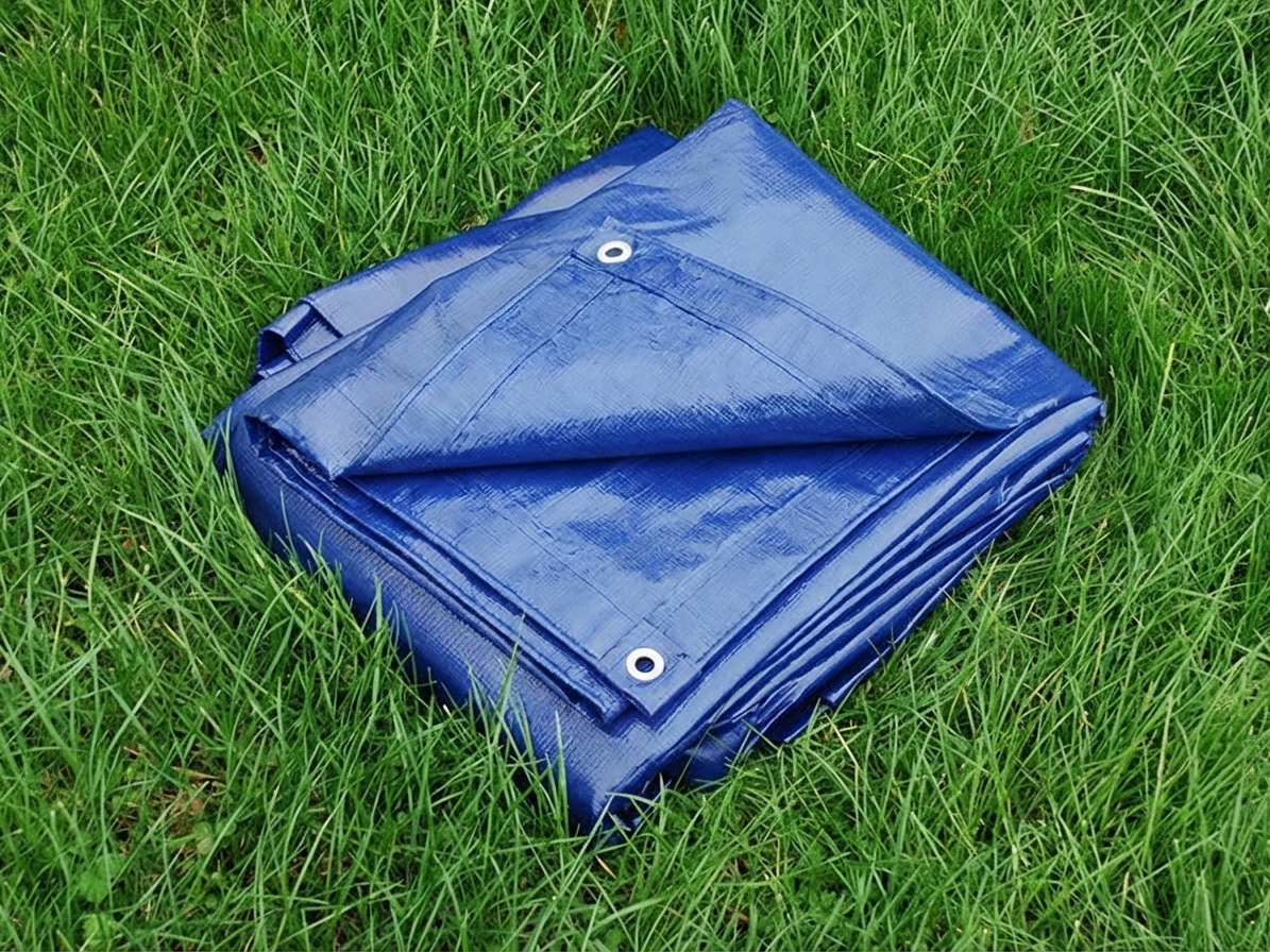 Blue tarpaulin 8x10 m for outdoor protection - product detail