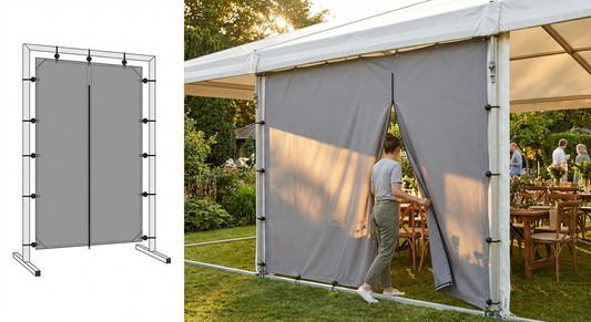 5m white PVC partition wall for marquee use - product detail