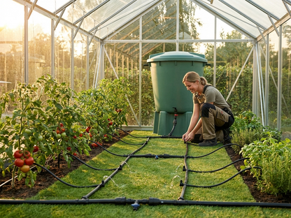 Greenhouse irrigation system in black, suitable for 8m structures - view 3