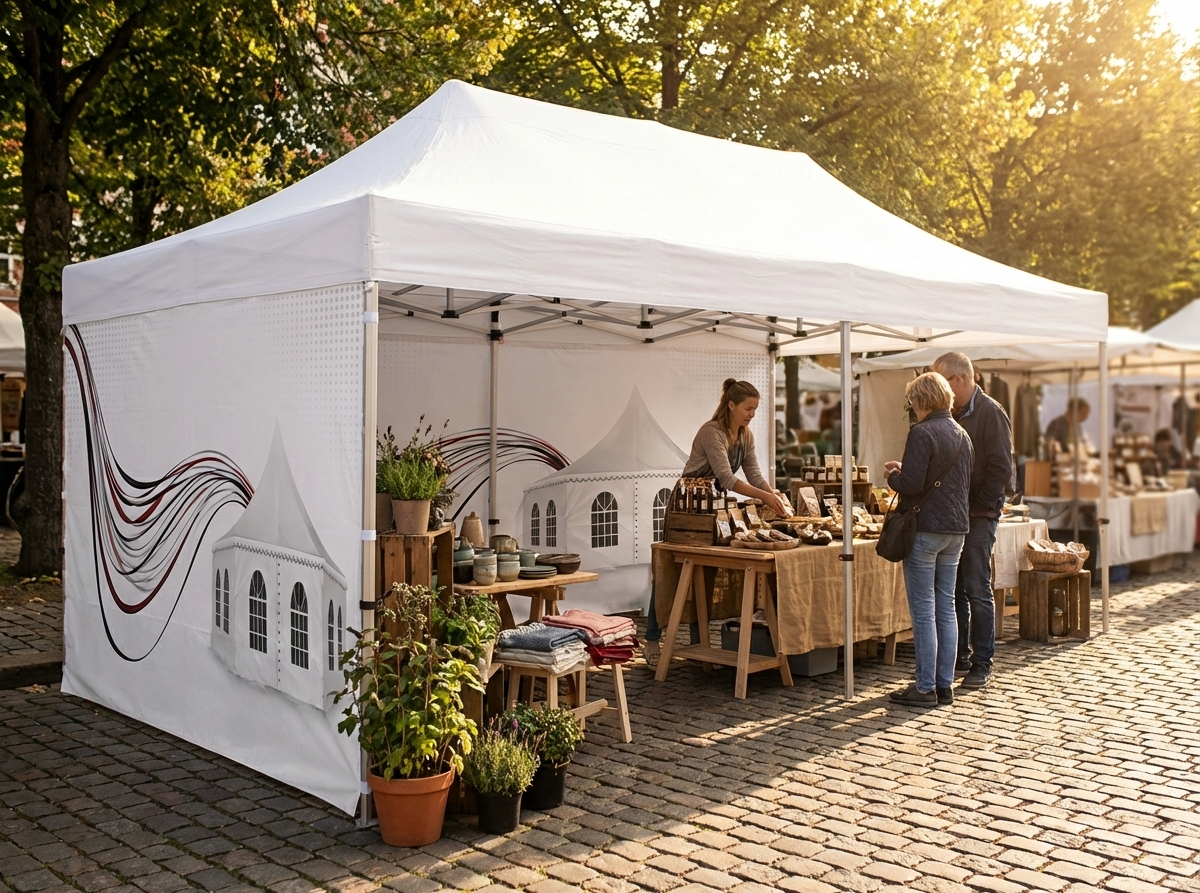 White pop up gazebo with aluminium frame for outdoor events