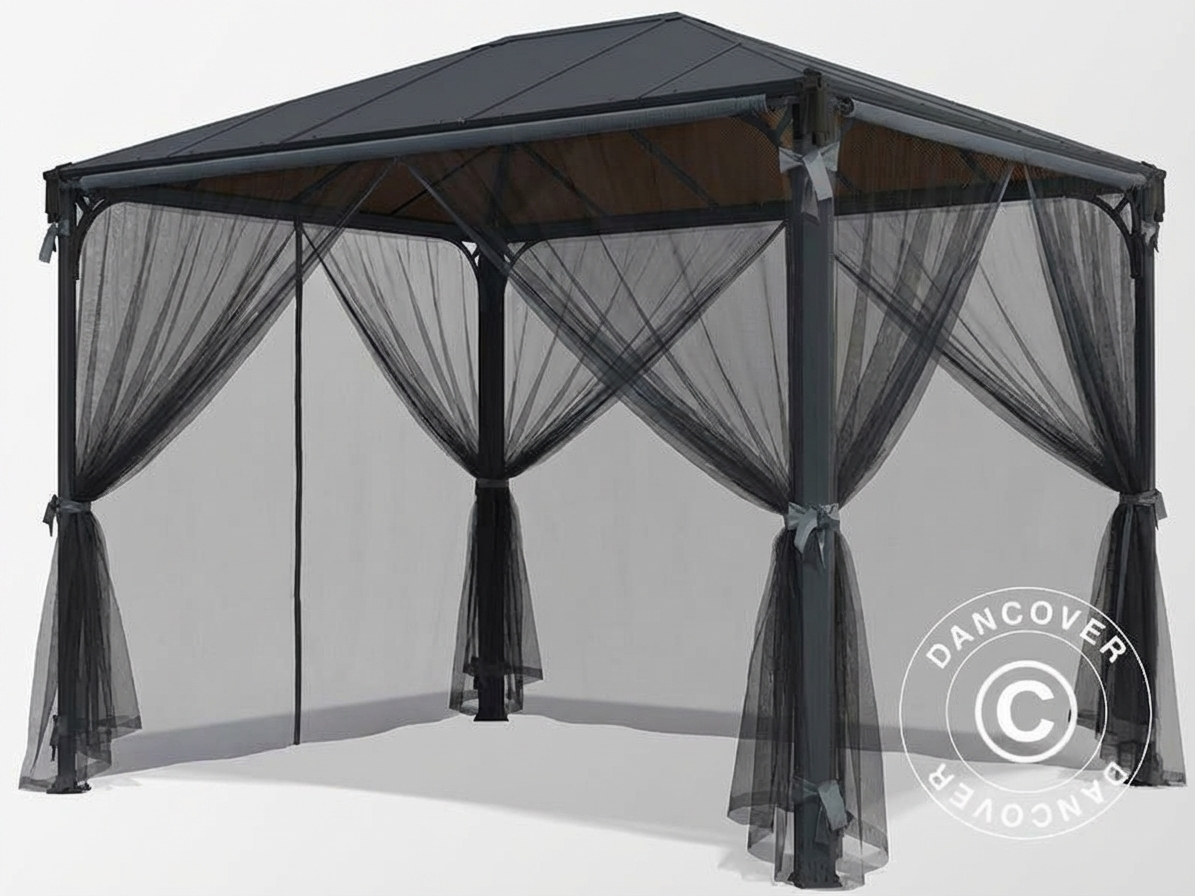 Black mosquito nets for gazebo made from polyester