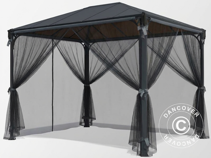 Black mosquito nets for gazebo made from polyester