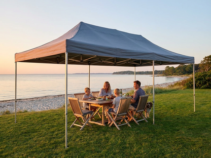Grey Pop Up Gazebo 4x8 m with Aluminium Frame