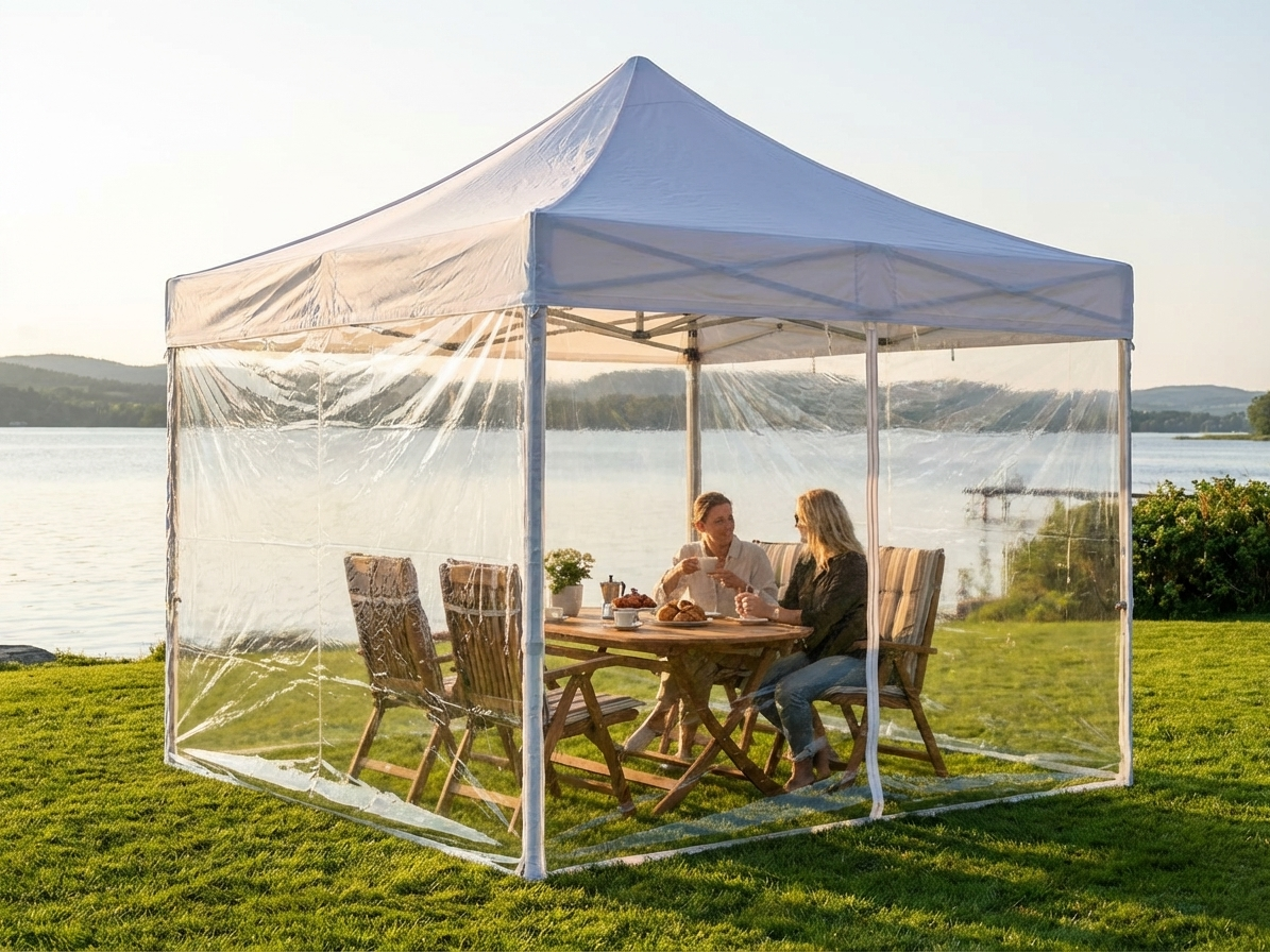 Clear pop up gazebo with aluminium frame, 3x3m size - view 3
