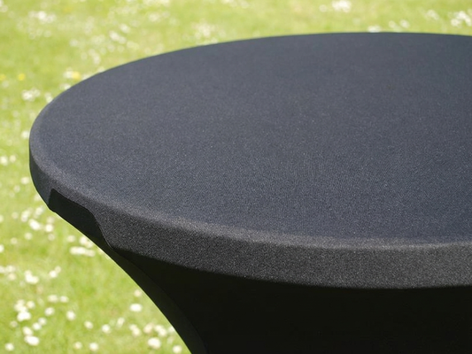 Black stretch table cover Ø80x110 cm for events