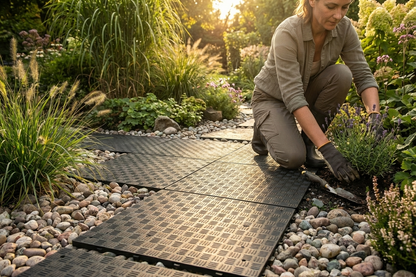 Anthracite flooring made from 100% recycled PE - product detail