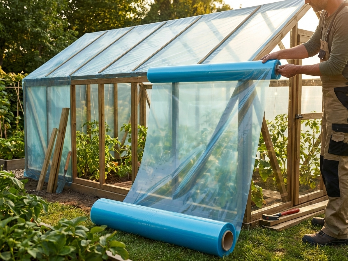 Transparent greenhouse film roll 6x120m for outdoor gardening