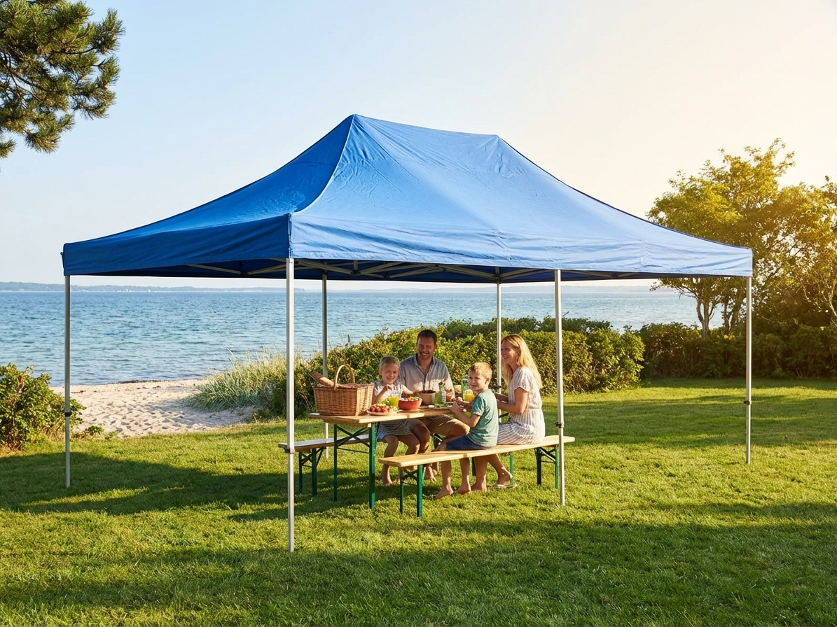 Blue pop up gazebo with aluminium frame for outdoor events - product detail
