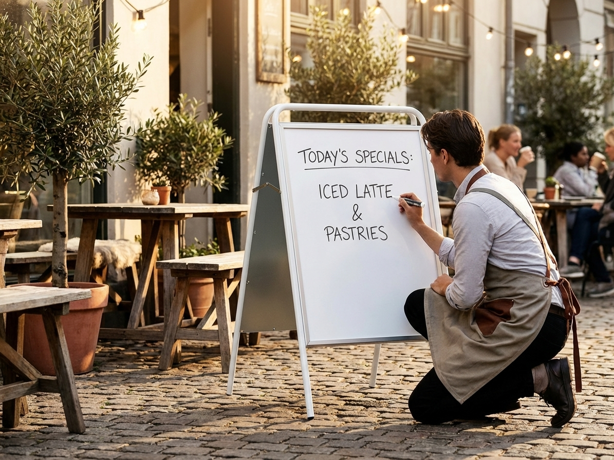 White A-Board 78x126 cm for commercial use