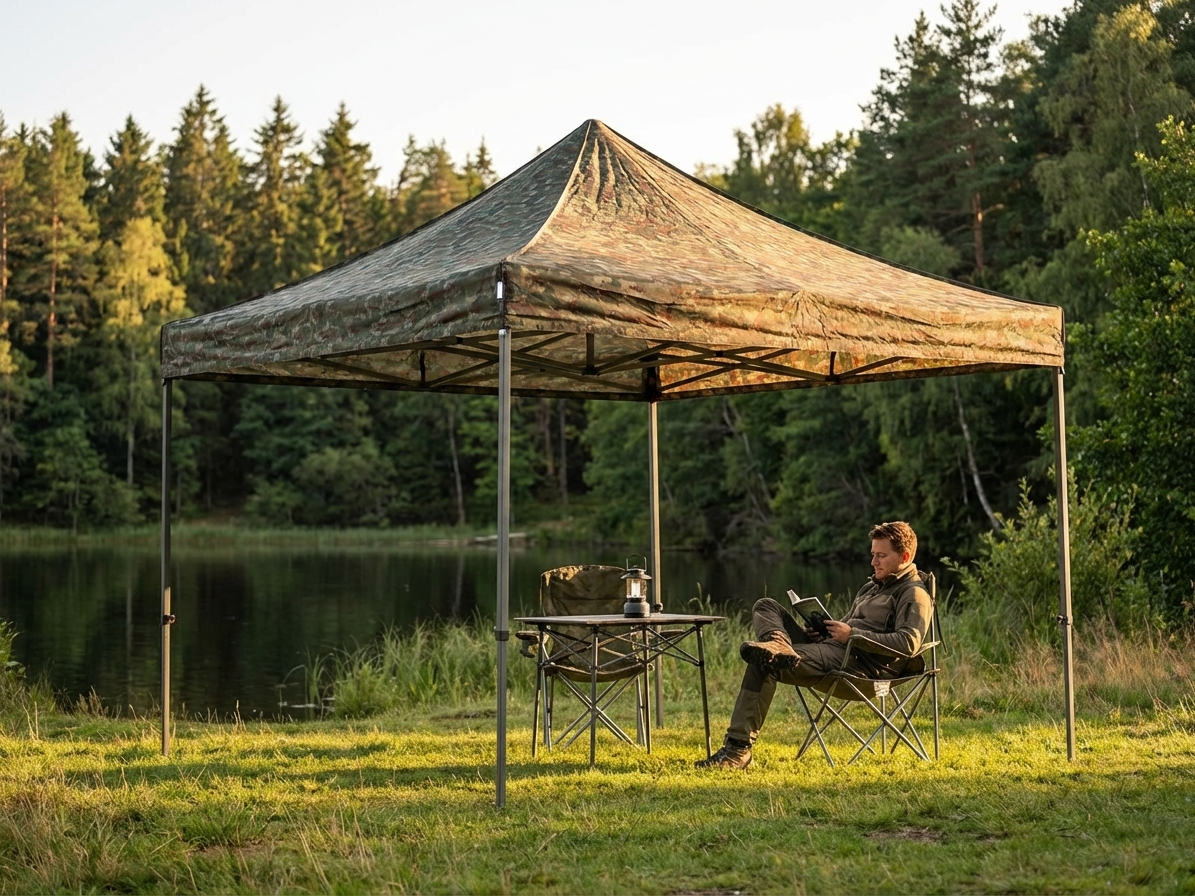 Pop up gazebo with camouflage design and steel frame for outdoor events - view 3