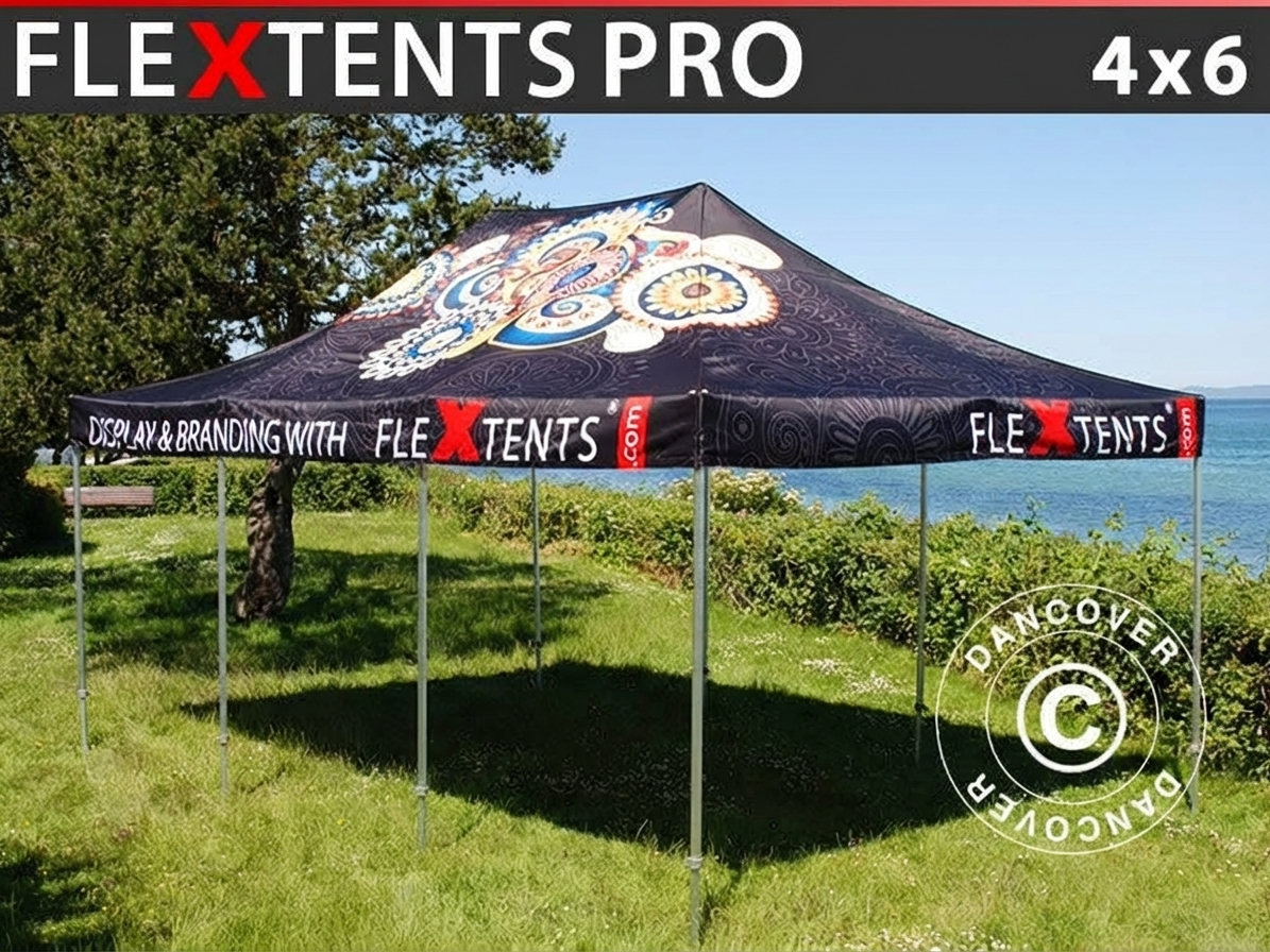 White pop-up gazebo 4x6m with aluminium frame for outdoor events - product detail