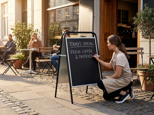 Black A-board sign 58x92 cm for commercial displays - product detail