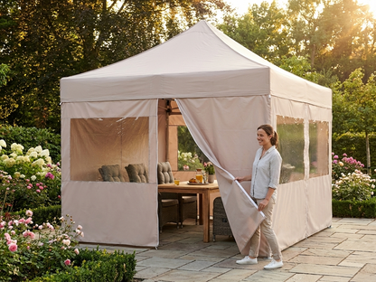 Sidewall kit 3x6m in latte for gazebo - view 3