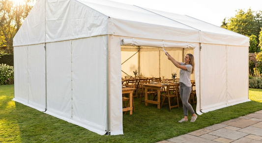 White PVC Endwall Semi Pro 3m for commercial use