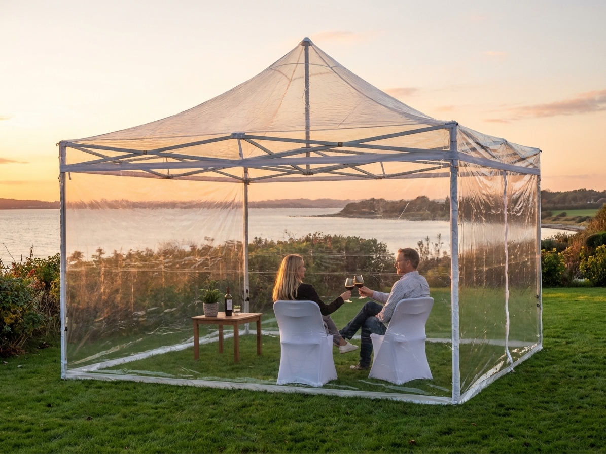 Clear Pop Up Gazebo 4x4m for outdoor events