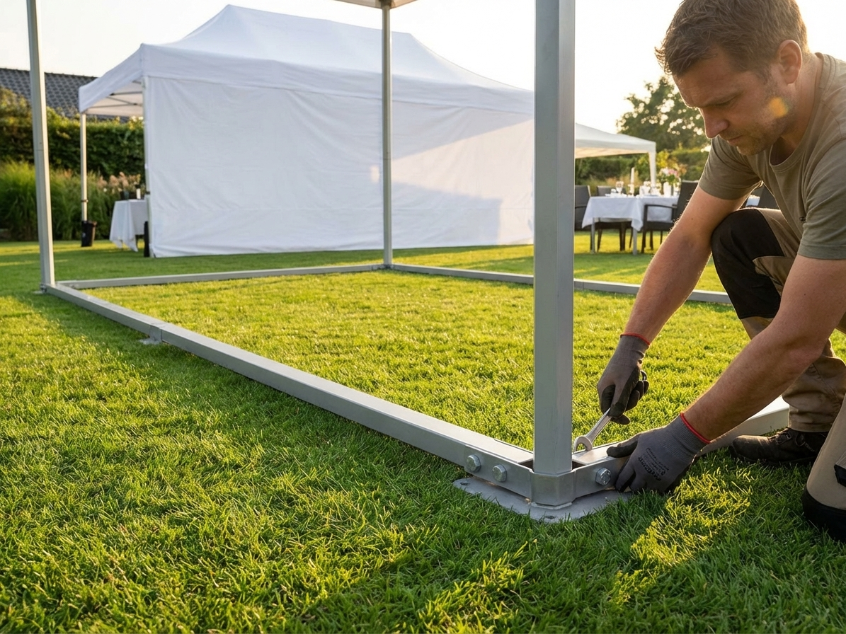 Steel ground bar for event tents, 4x8 m size - view 3