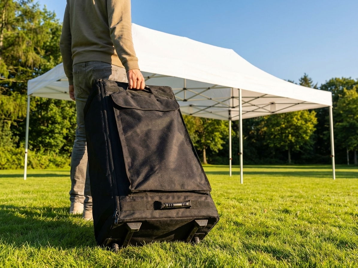 Black carry bag with wheels for outdoor use - view 3