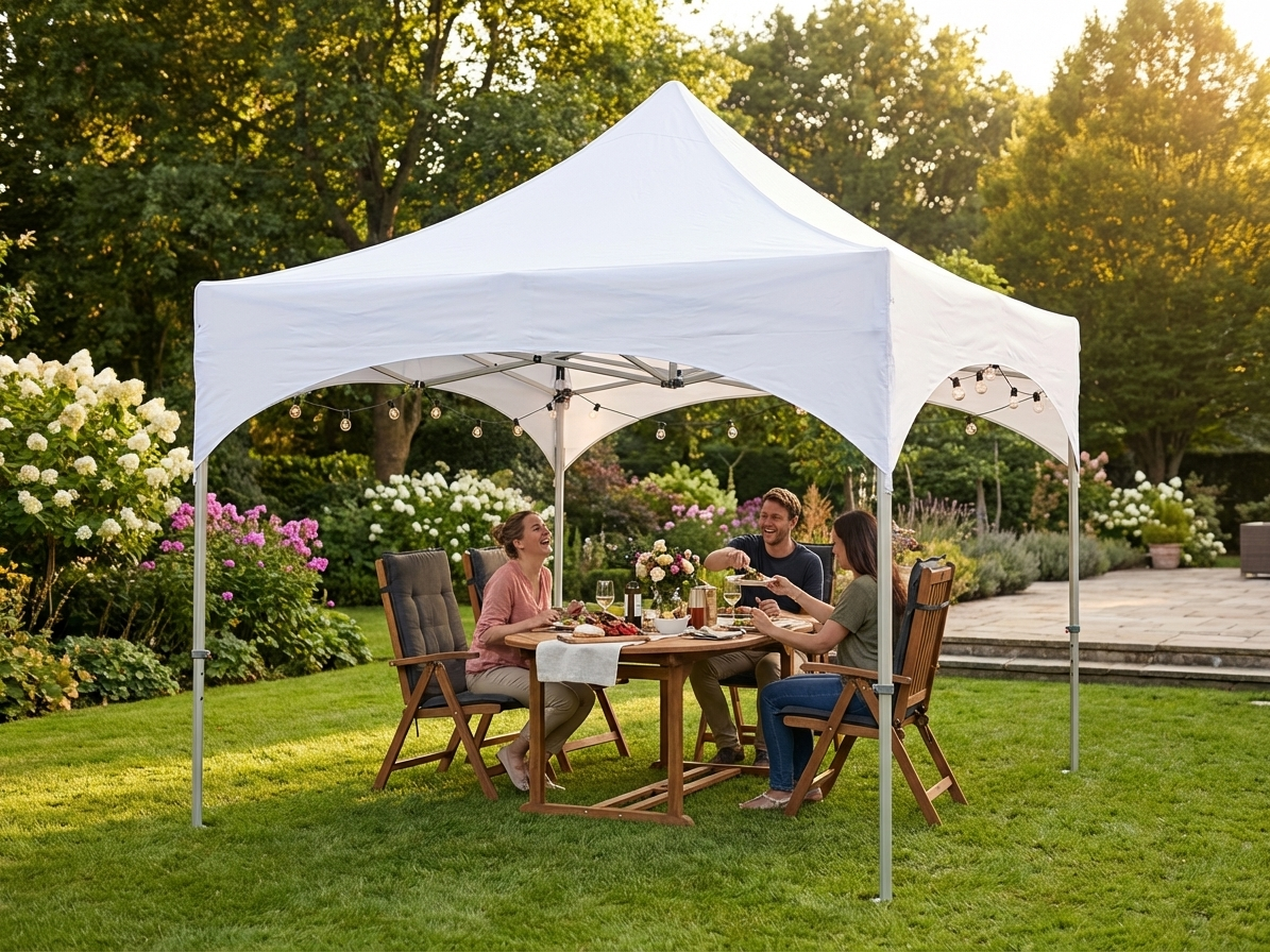 White pop up gazebo with aluminium frame for outdoor events - view 3