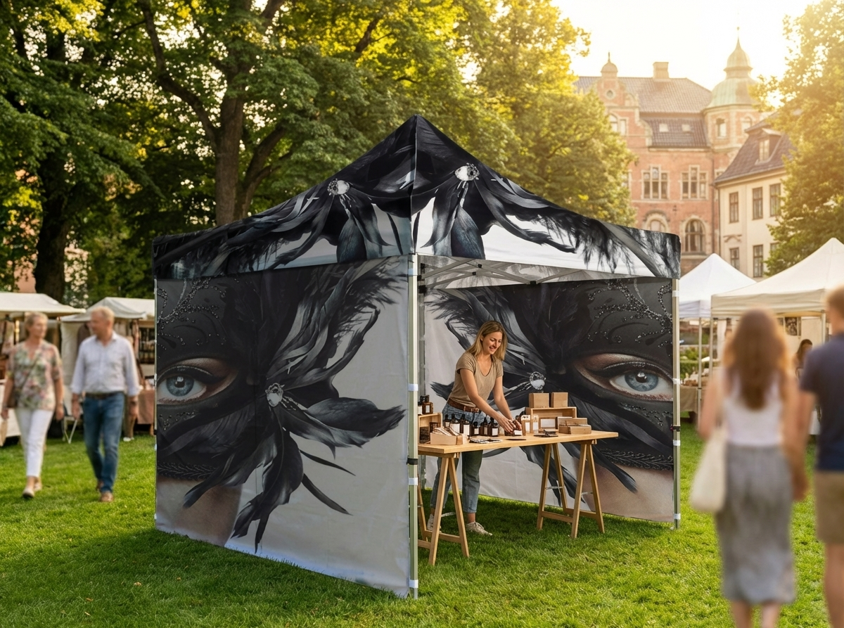 Pop up gazebo 4x4m white with aluminium frame - view 3