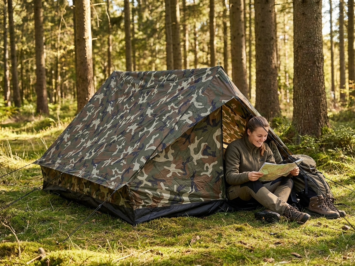 Camouflage tent for outdoor camping - product detail