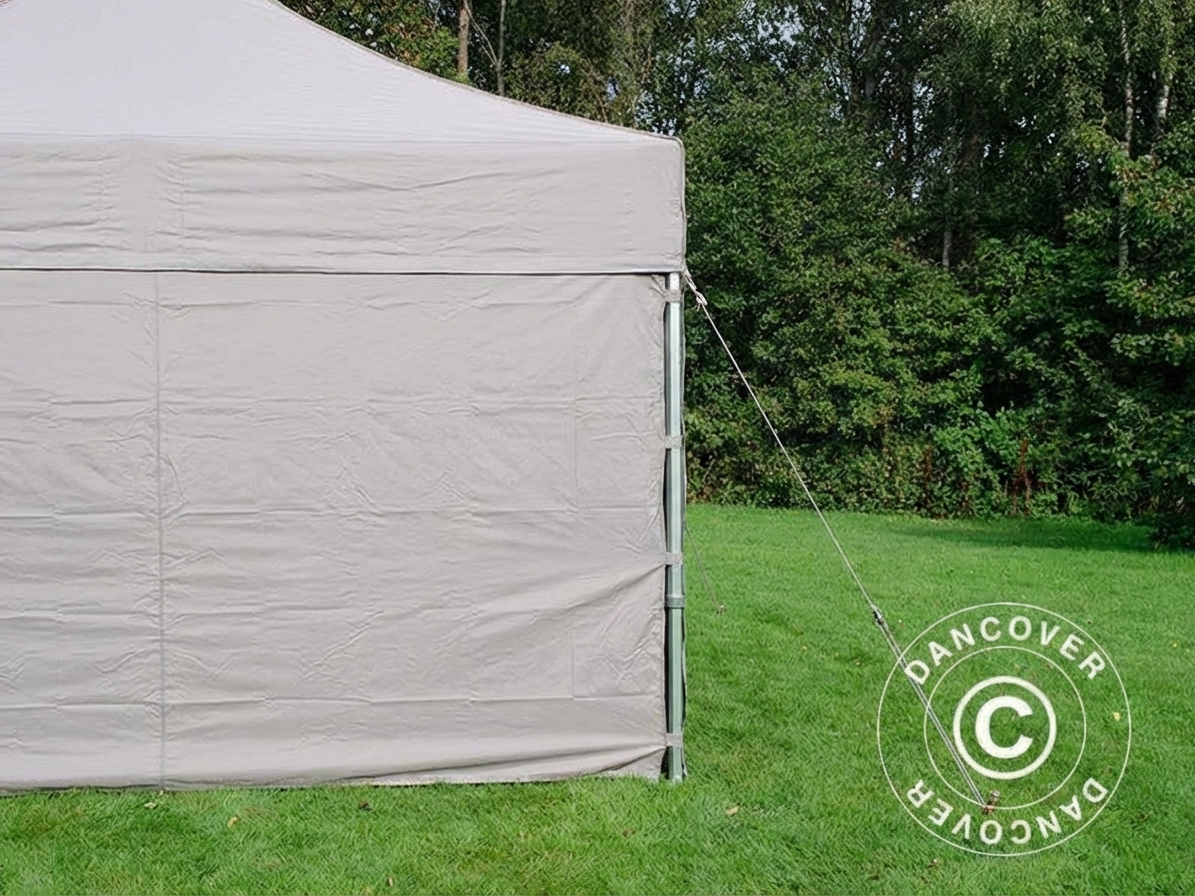 Pop up gazebo with steel frame in latte 4x4 m for outdoor events