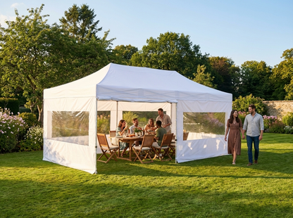 White pop-up gazebo 4x8m for outdoor events - view 3