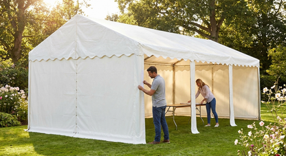 Roof Cover 4x10 m White Polyethylene Tarpaulin
