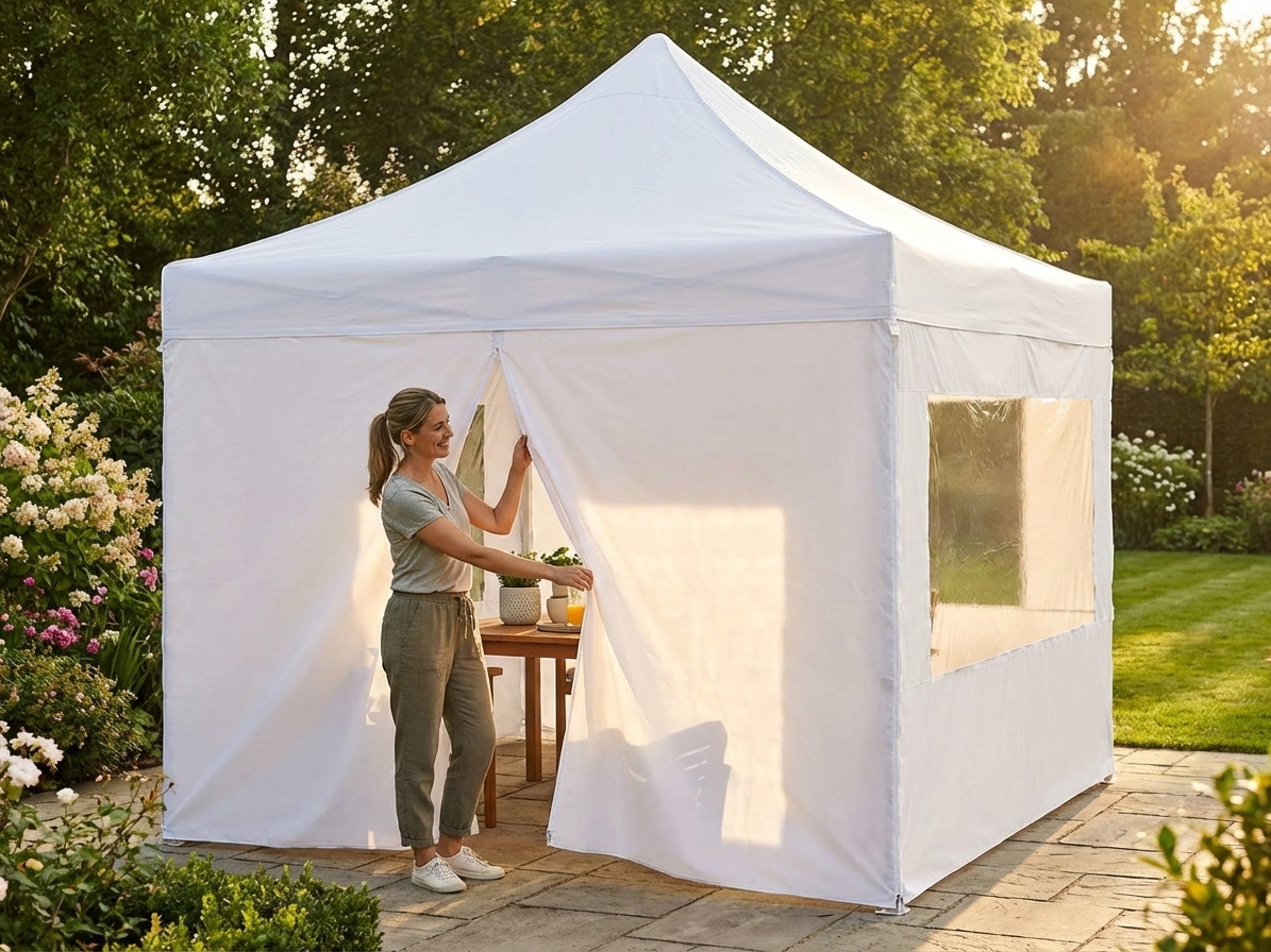 White gazebo sidewall kit 3x3m for outdoor use - product detail