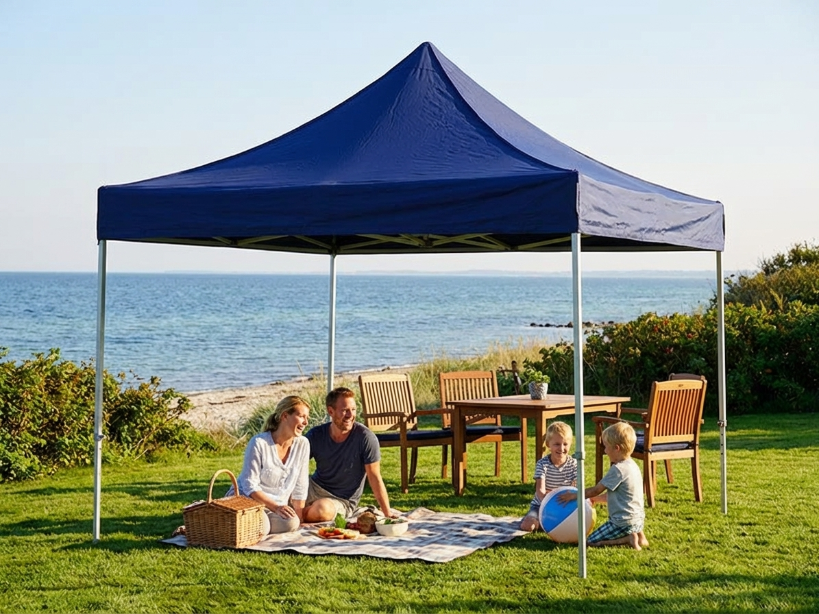 Pop Up Gazebo 3x3m Dark Blue with Steel Frame - product detail