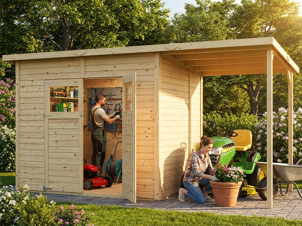 Wooden garden shed made from Nordic Spruce - view 3