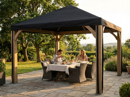 Black Roof Cover 5x5 m made from PVC/Polyester for outdoor use - product detail