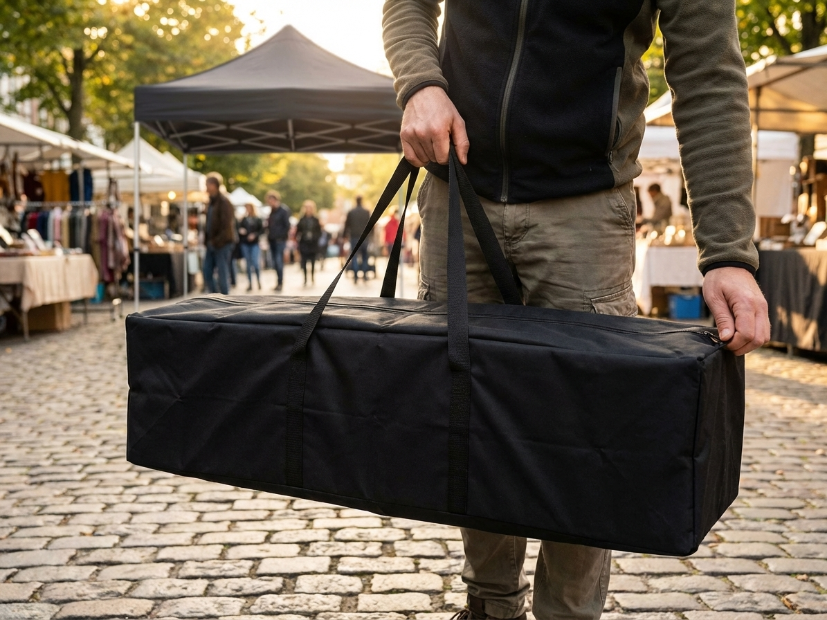 Black carry bag for 3x3 m FleXtents, made from durable polyester - view 3