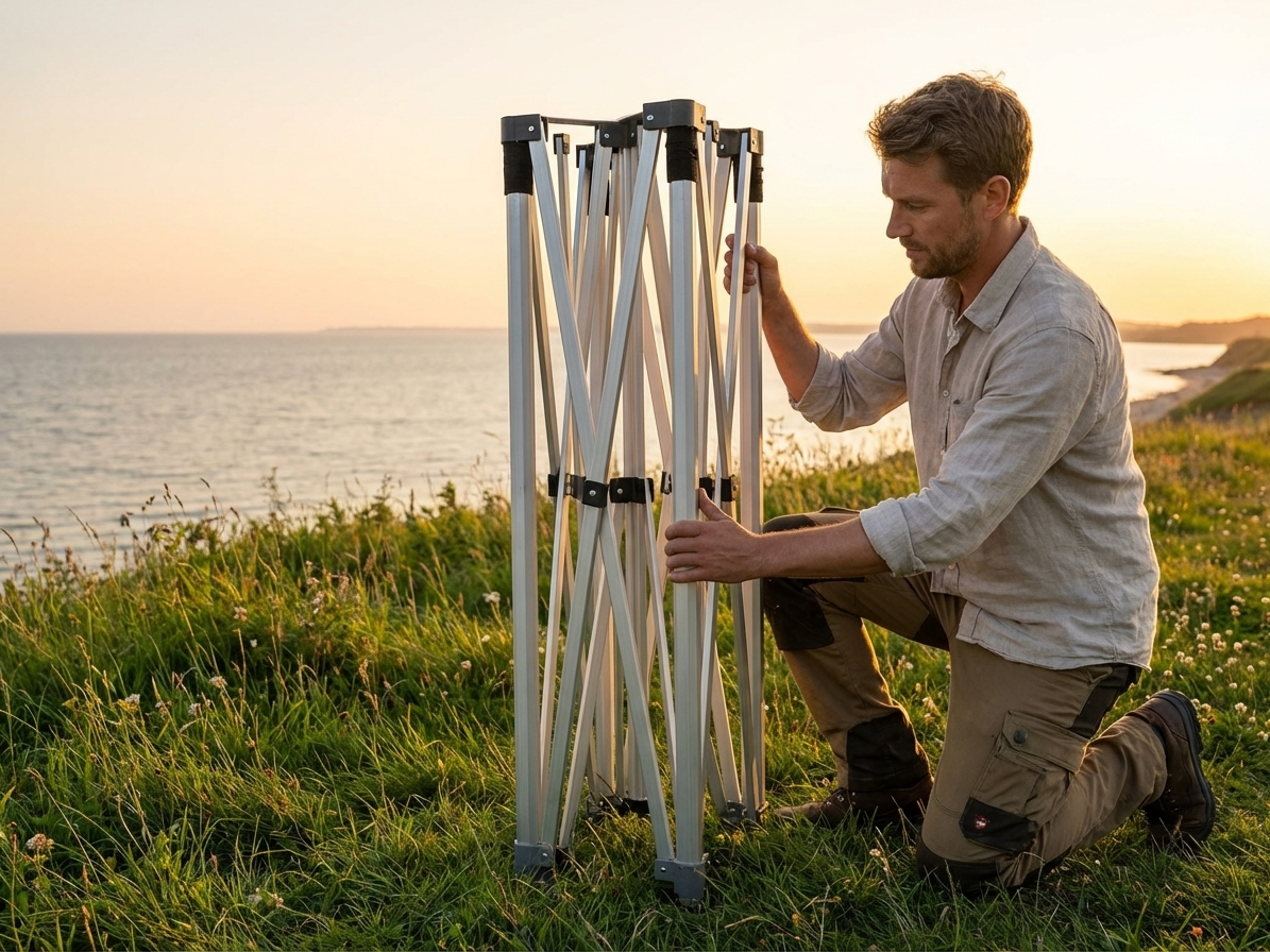 Aluminium gazebo frame for outdoor events, 5x5m silver - view 3