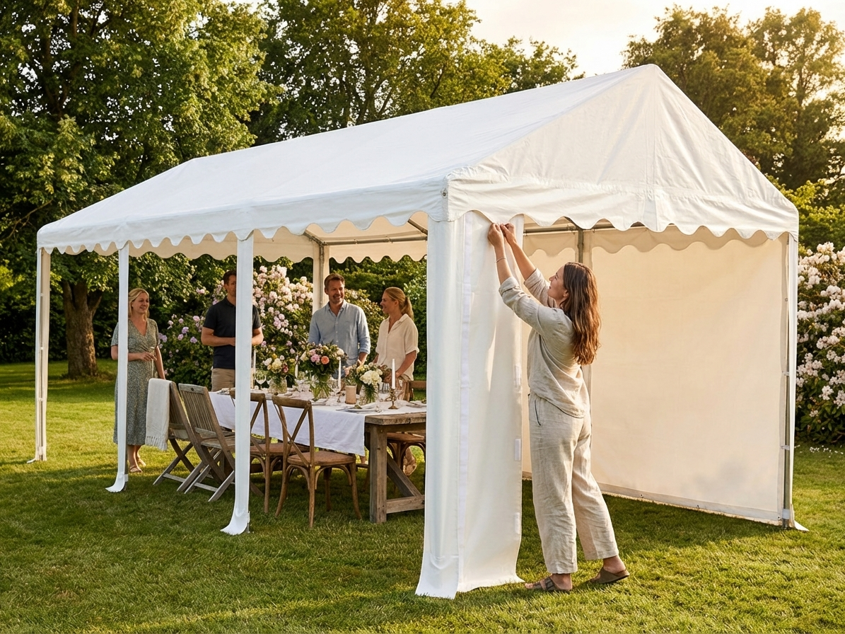 White marquee roof cover 4x8m strong PVC for events - view 3
