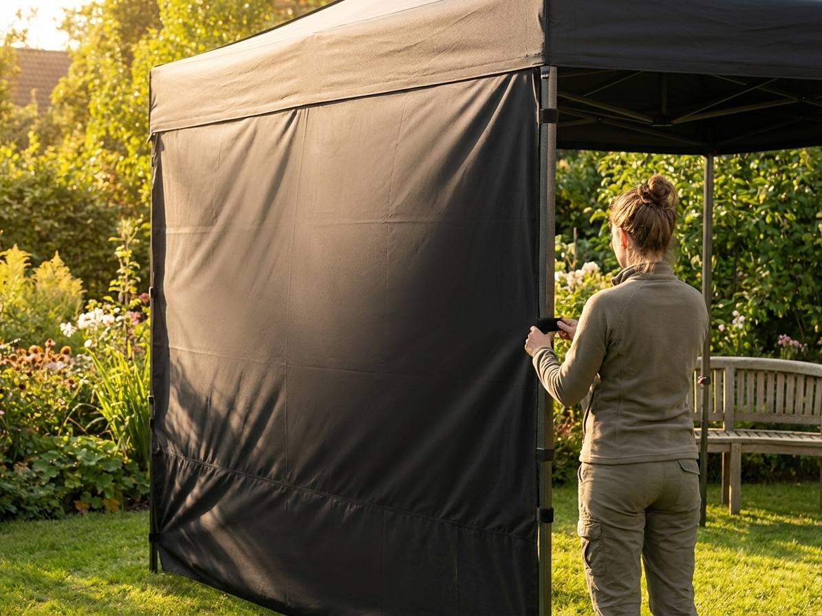 Black half sidewall for FleXtents PRO Xtreme, 4m, outdoor events - view 3