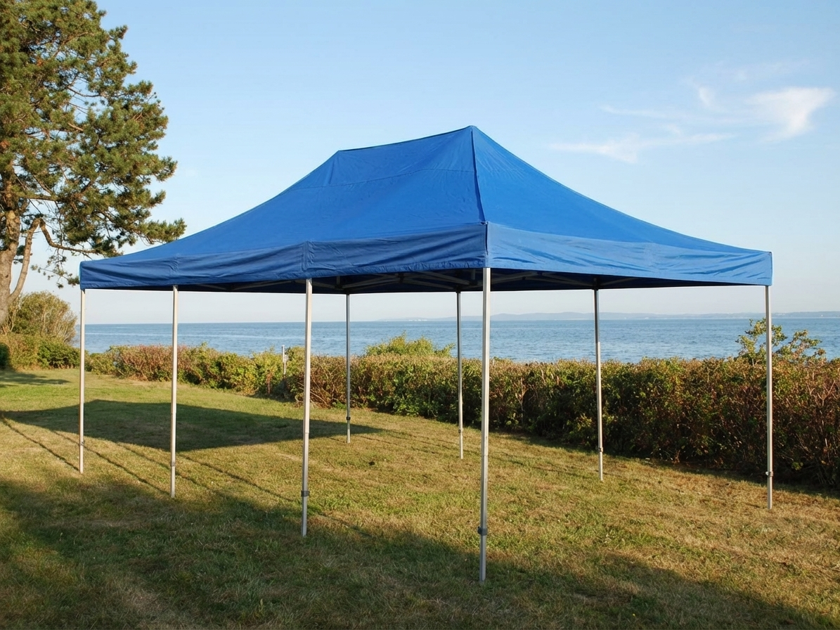 Blue pop up gazebo with aluminium frame for outdoor events