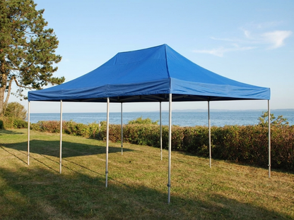 Blue pop up gazebo with aluminium frame for outdoor events