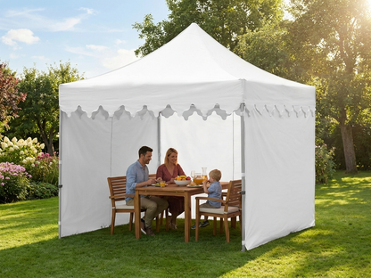 White pop-up gazebo with aluminium frame for outdoor events - product detail