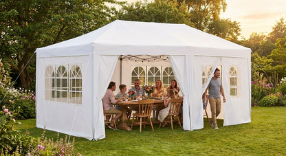 White gazebo sidewall kit 4x6m for outdoor events - view 3