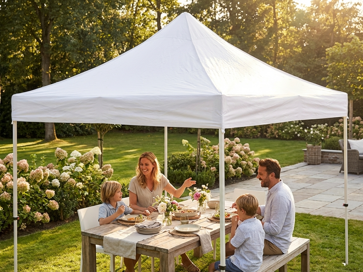 White PVC roof cover for 3x3m PartyZone Pagoda - view 3