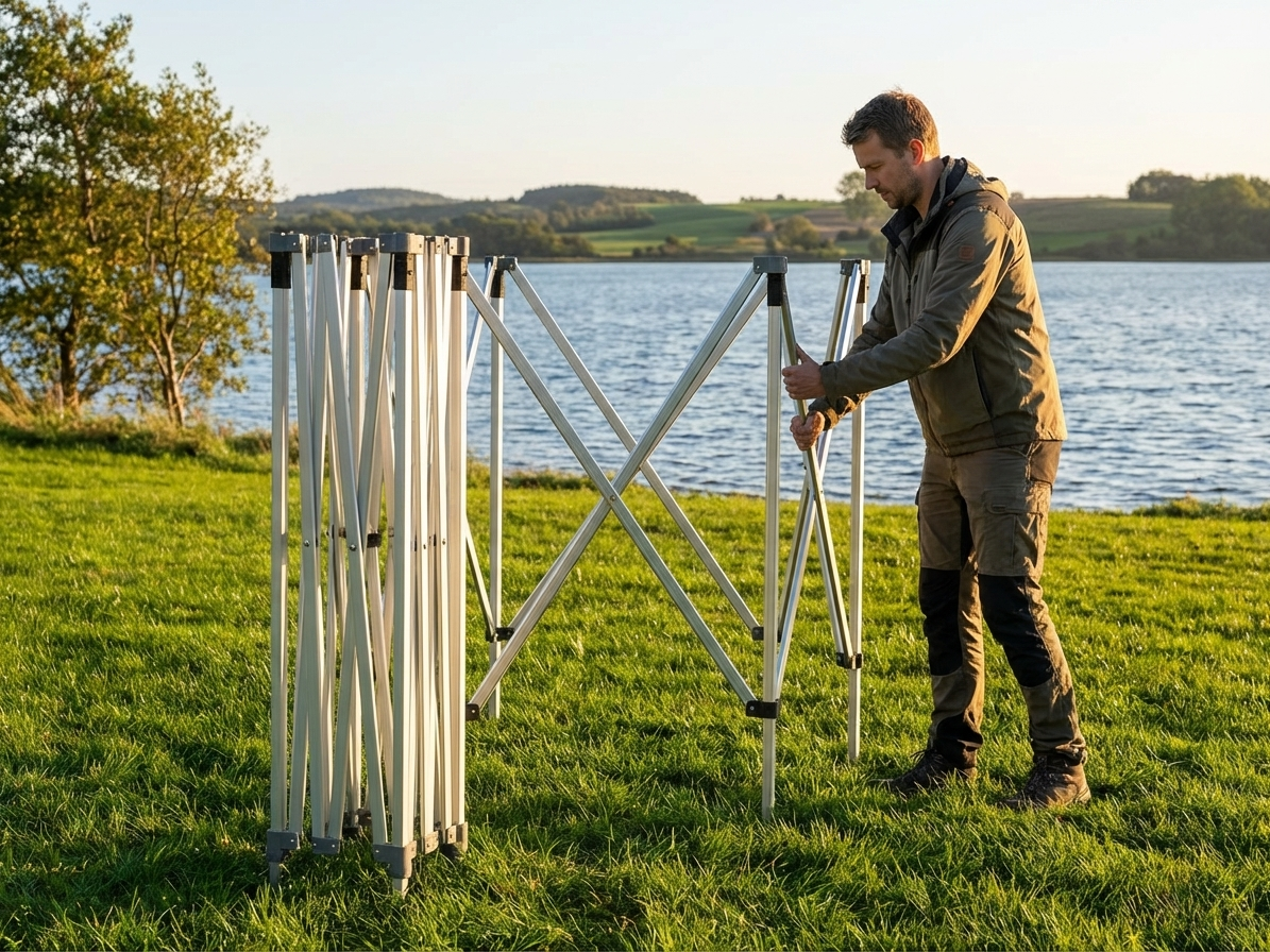 Aluminium pop up gazebo frame in silver for outdoor events - view 3