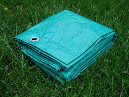 Green tarpaulin 10x15m for outdoor use - product detail