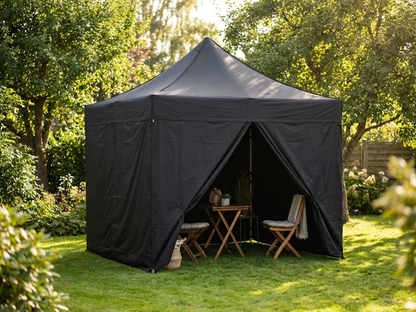 Pop up gazebo 3x3m black with aluminium frame - product detail
