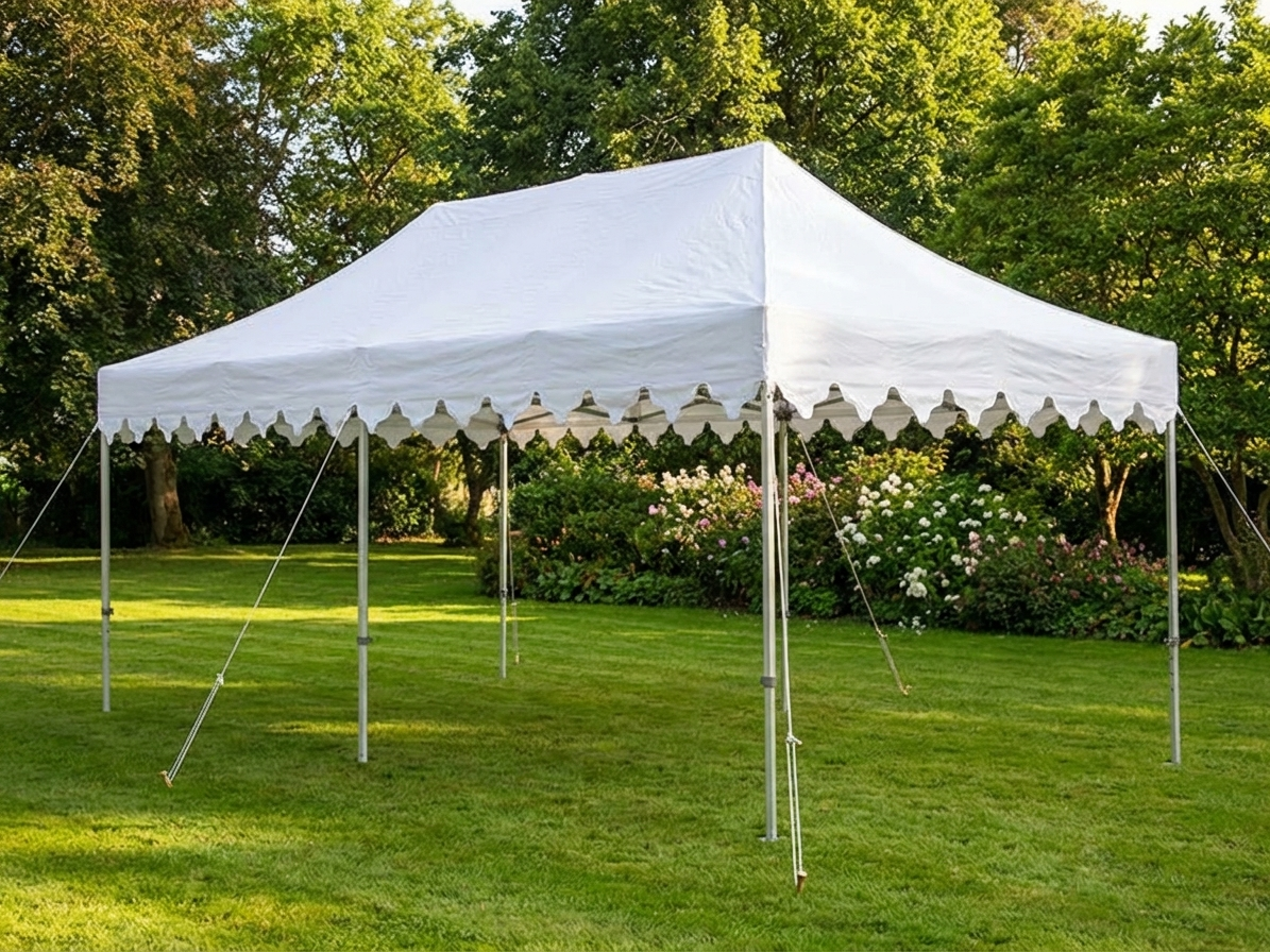 Pop Up Gazebo 3x6 m White with Steel Frame