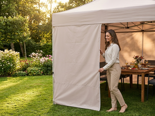 Latte sidewall with zipper for FleXtents, 3 meters