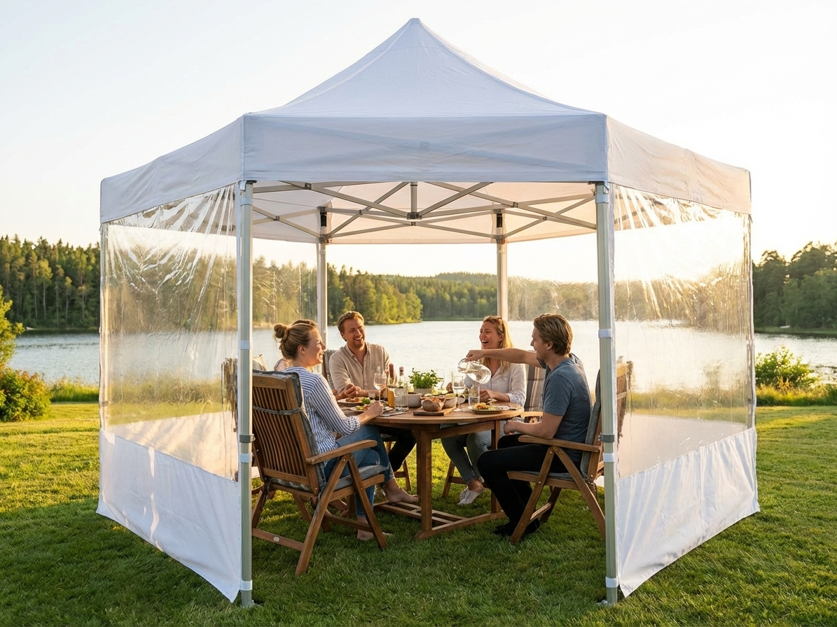 Clear PVC pop up gazebo for outdoor events - product detail