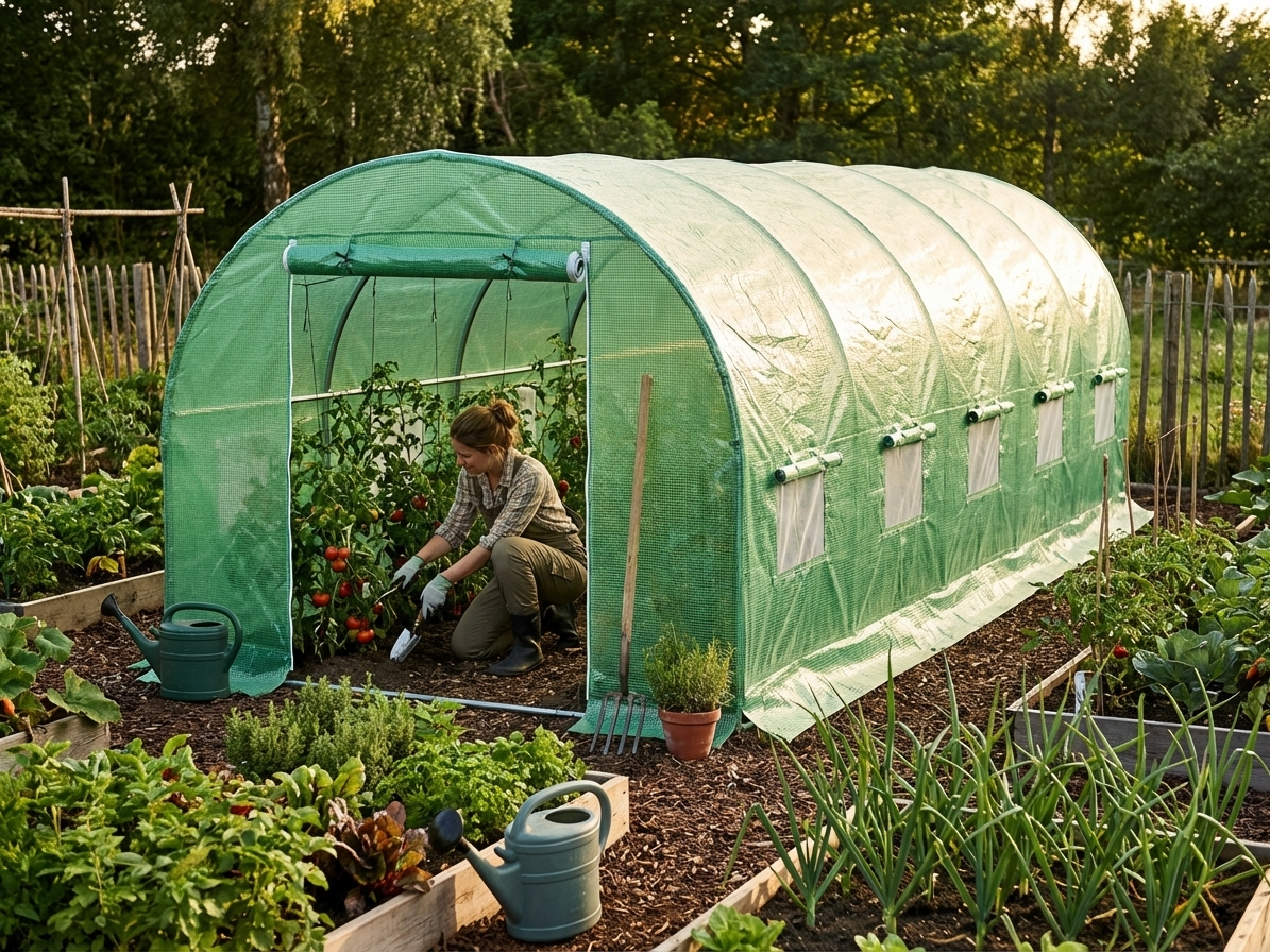 Polytunnel Greenhouse Cover 4x10.6x2 m Green, 140 g/m² PE - view 3