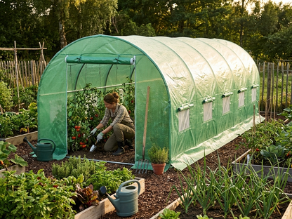 Polytunnel Greenhouse Cover 4x10.6x2 m Green, 140 g/m² PE - view 3