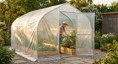 Transparent polytunnel roof cover for greenhouse - view 3
